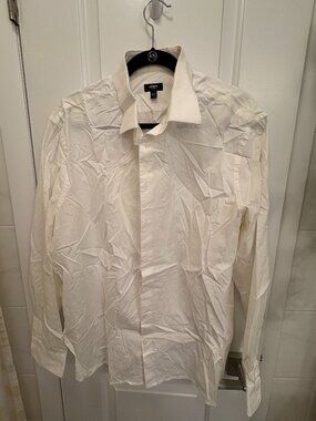 Express 1MX White Slim Fit Dress Shirt XL